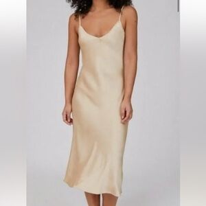 NWT Aritzia Only Slip Dress Olive Beige size xxsmall